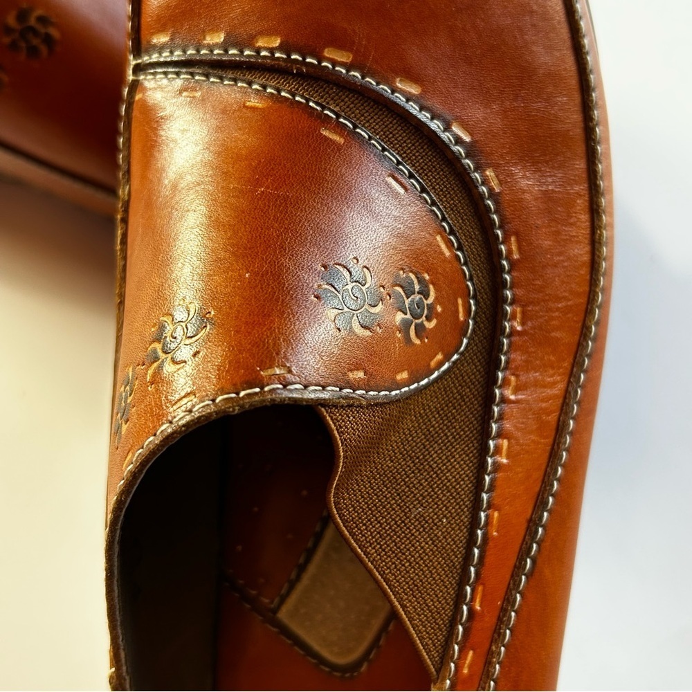 L'ATISTE Spring Step Chino Camel Brown Leather Clogs Size 41EU /11 US - Picture 7 of 13
